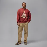 Nike Jordan Brooklyn Fleece чоловічі Crew-neck світшот колір червоний