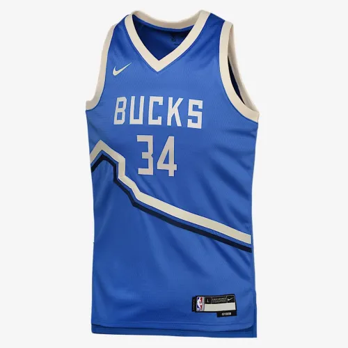 Giannis Antetokounmpo Milwaukee Bucks 2024/25 City Edition Big детские Nike Dri-FIT NBA Swingman Jersey синий