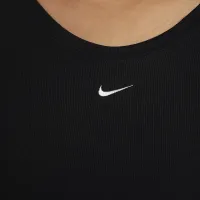 Nike Sportswear Chill Knit Women's Tight Scoop-Back Long-Sleeve Mini-Rib Top (Plus Size) Black