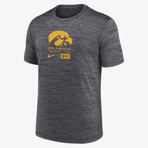Iowa Hawkeyes Campus Center Block Velocity чоловічі Nike Dri-FIT College футболка колір чорний