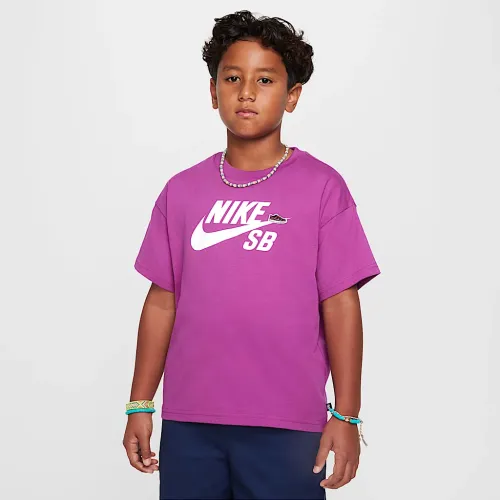 Nike SB Big дитячі футболка колір фіолетовий