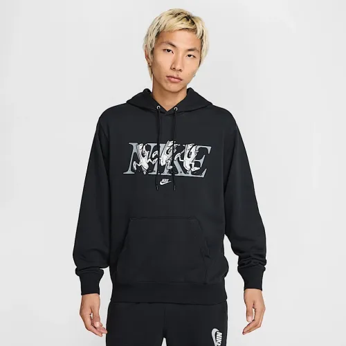 Nike Club мужские French Terry Толстовка с капюшоном цвет черный
