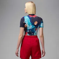 Nike Jordan жіноча Printed Short-Sleeve Knit Crop Top колір білий