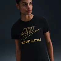 Nike Swoosh женская Weightlifting футболка цвет черный