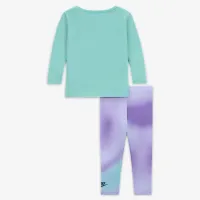Nike Dri-FIT Baby (12-24M) Long Sleeve футболка and лосины набор цвет фиолетовый