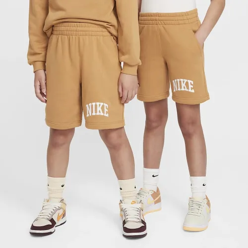 Nike Sportswear Club Big детские French Terry шорты цвет коричневый