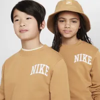 Nike Sportswear Club Big дитячі French Terry Crew-Neck світшот колір коричневий