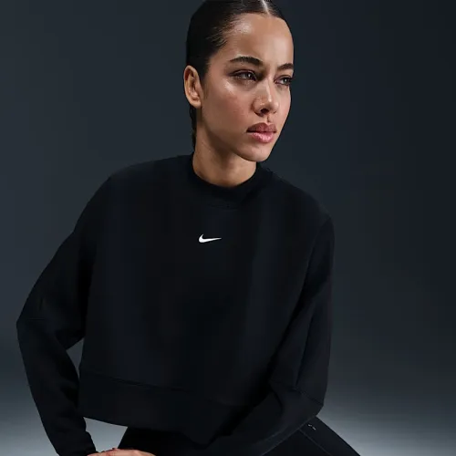 Nike Prima жіноча Dri-FIT оверсайз Crew-Neck Cropped Top колір чорний