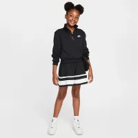 Nike Sportswear Club Big дитячі (Girls') Fleece 1/2-Zip Top колір чорний