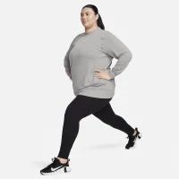 Nike Dri-FIT One жіноча Crew-Neck French Terry Tunic (великі розміри) колір сірий