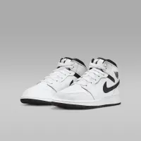 Nike Air Jordan 1 Mid Big детские Кроссовки цвет белый