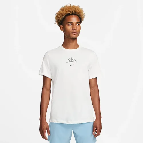 Nike Dri-FIT мужские Yoga футболка цвет белый