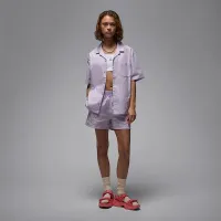 Nike Jordan жіноча Short-Sleeve Woven Top колір фіолетовий