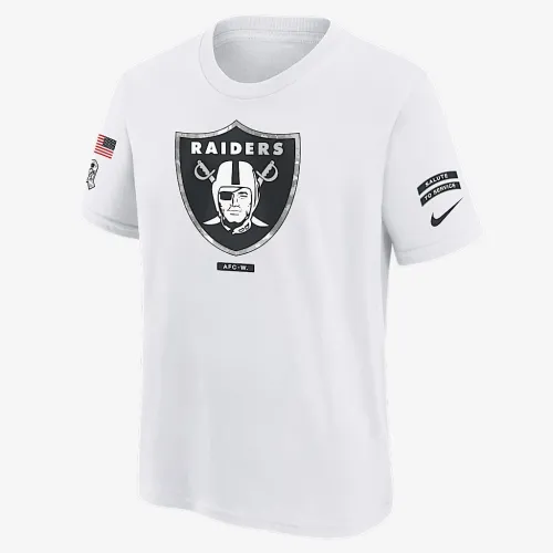 Las Vegas Raiders Salute to Service Primary Edge Legend Big детские Nike Dri-FIT NFL футболка цвет белый