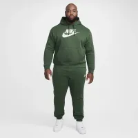Nike Sportswear Club Fleece мужские Graphic Pullover Толстовка с капюшоном цвет зеленый