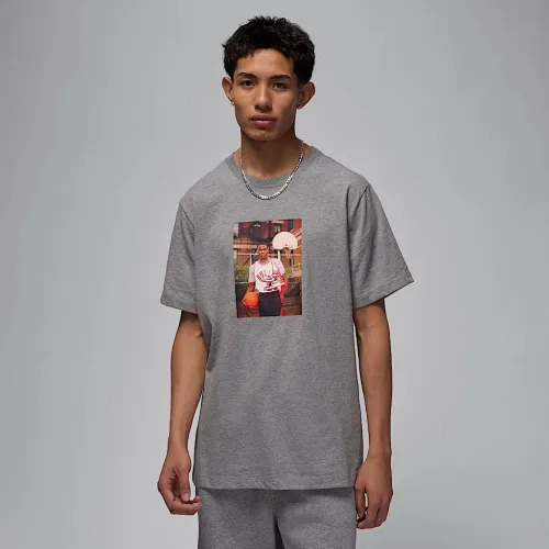 Nike Jordan Brand мужские Photo футболка цвет серый