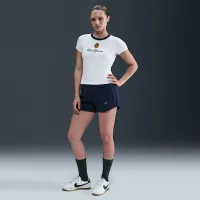 Nike Sportswear Chill Knit жіноча Slim Cropped футболка колір білий