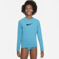 Nike Swoosh Big Kids' (Girls') Long-Sleeve Hydroguard Blue