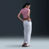 Nike Sportswear Chill Knit жіноча Slim Cropped футболка Pink