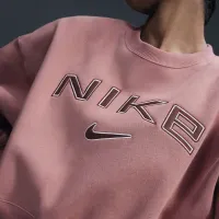 Nike Sportswear Phoenix Fleece жіноча Over-оверсайз Crew-Neck Logo світшот Pink
