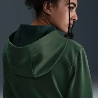 Nike Pro Fleece Big детские (Girls') Dri-FIT Full-Zip Толстовка с капюшоном цвет зеленый