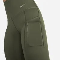 Nike Go женская Firm-Support С высокой Талией 7/8 лосины с карманамицвет зеленый
