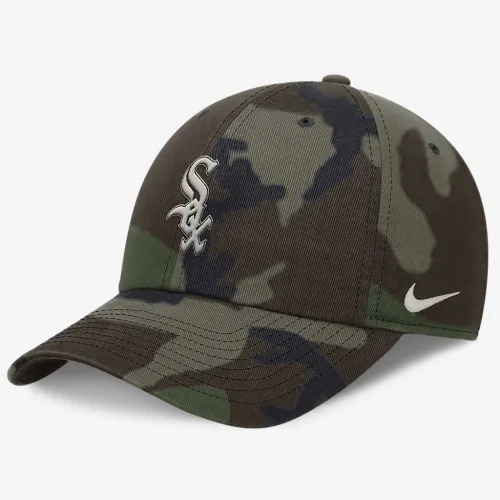 Chicago цвет белый Sox Camo Club мужские Nike MLB Adjustable Hat цвет зеленый